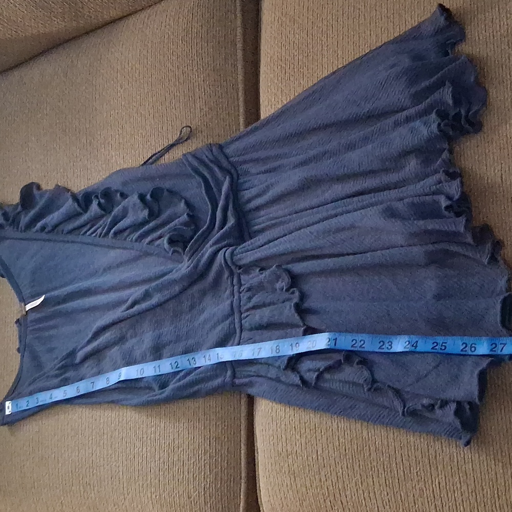 Free People Blue Ruffled Blouse - Picture 4 of 5